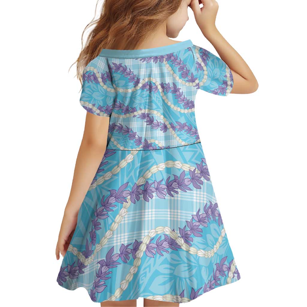Blue Hawaii Palaka Honohono Pikake Family Matching Tank Maxi Dress and Hawaiian Shirt Hawaiian Orchid Lei Polynesian Pattern LT14 - Polynesian Pride