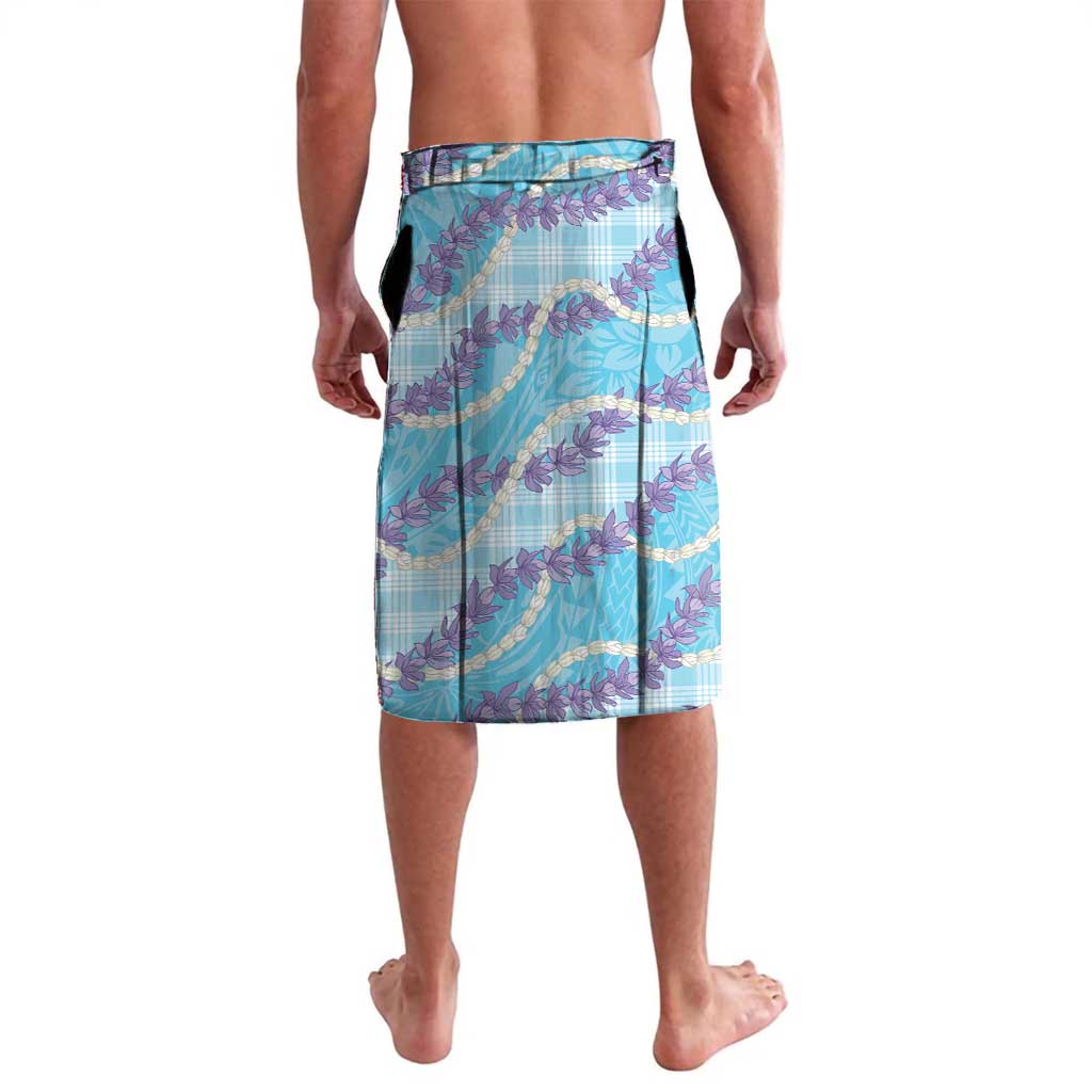 Blue Hawaii Palaka Honohono Pikake Lavalava Hawaiian Orchid Lei Polynesian Pattern LT14 - Polynesian Pride