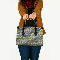 Green Hawaii Palaka Honohono Pikake Leather Bag Hawaiian Orchid Lei Polynesian Pattern - Polynesian Pride
