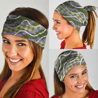 Green Hawaii Palaka Honohono Pikake Neck Gaiter Hawaiian Orchid Lei Polynesian Pattern LT14 - Polynesian Pride