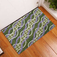 Green Hawaii Palaka Honohono Pikake Rubber Doormat Hawaiian Orchid Lei Polynesian Pattern LT14 - Polynesian Pride