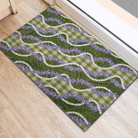 Green Hawaii Palaka Honohono Pikake Rubber Doormat Hawaiian Orchid Lei Polynesian Pattern LT14 - Polynesian Pride