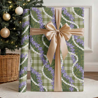 Green Hawaii Palaka Honohono Pikake Wrapping Paper Hawaiian Orchid Lei Polynesian Pattern LT14 - Polynesian Pride