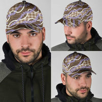 Brown Hawaii Palaka Honohono Pikake Classic Cap Hawaiian Orchid Lei Polynesian Pattern - Polynesian Pride