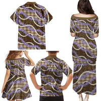 Brown Hawaii Palaka Honohono Pikake Family Matching Puletasi and Hawaiian Shirt Hawaiian Orchid Lei Polynesian Pattern LT14 - Polynesian Pride