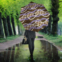 Brown Hawaii Palaka Honohono Pikake Umbrella Hawaiian Orchid Lei Polynesian Pattern - Polynesian Pride