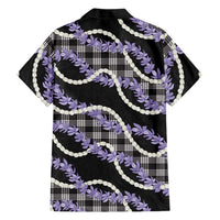 Black Hawaii Palaka Honohono Pikake Family Matching Off Shoulder Maxi Dress and Hawaiian Shirt Hawaiian Orchid Lei Polynesian Pattern LT14 - Polynesian Pride
