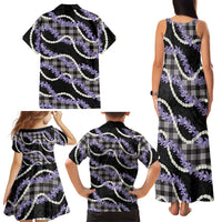 Black Hawaii Palaka Honohono Pikake Family Matching Tank Maxi Dress and Hawaiian Shirt Hawaiian Orchid Lei Polynesian Pattern LT14 - Polynesian Pride