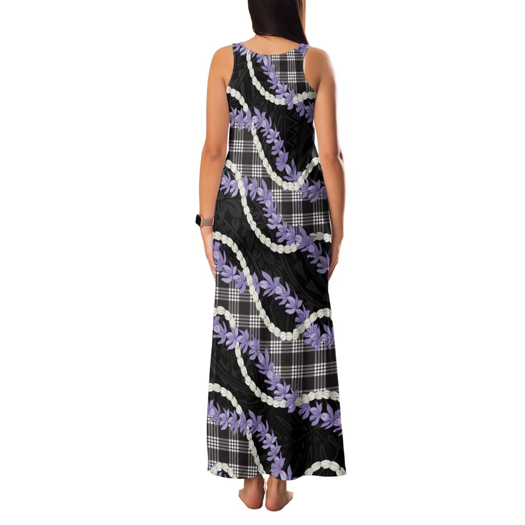 Black Hawaii Palaka Honohono Pikake Family Matching Tank Maxi Dress and Hawaiian Shirt Hawaiian Orchid Lei Polynesian Pattern LT14 - Polynesian Pride