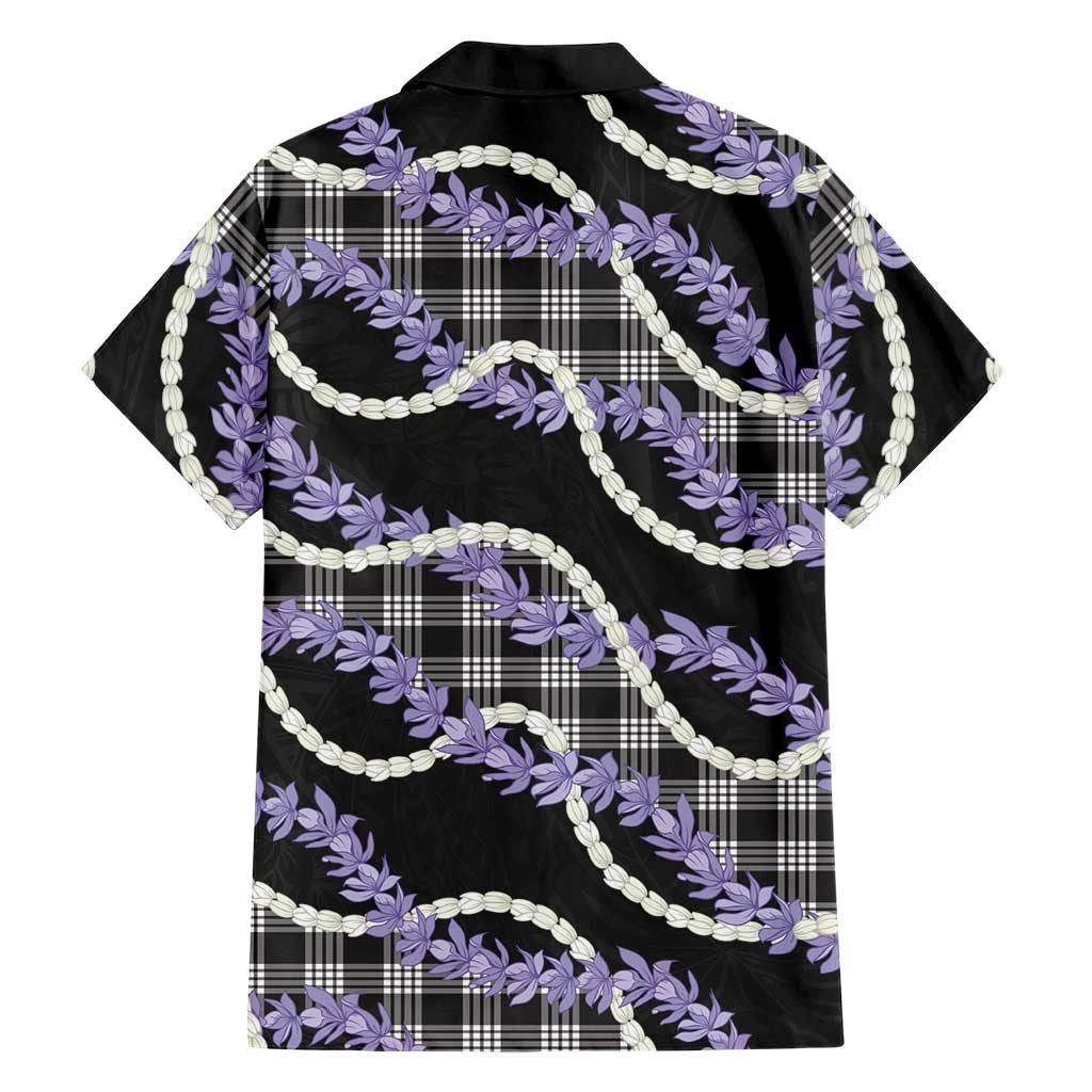 Black Hawaii Palaka Honohono Pikake Hawaiian Shirt Hawaiian Orchid Lei Polynesian Pattern - Polynesian Pride