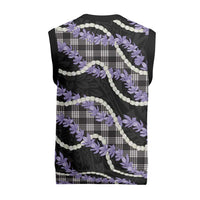 Black Hawaii Palaka Honohono Pikake Christmas Knitted V-Neck Vest Hawaiian Orchid Lei Polynesian Pattern LT14 - Polynesian Pride