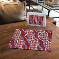 Red Hawaii Palaka Honohono Pikake Puzzle Hawaiian Orchid Lei Polynesian Pattern LT14 - Polynesian Pride