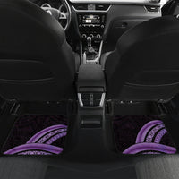 Purple Polynesia Easter Day Car Mats Eggs With Bunny Polynesian Pattern