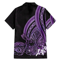 Purple Polynesia Easter Day Hawaiian Shirt Eggs With Bunny Polynesian Pattern