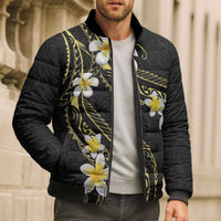 Polynesia Tattoo With Plumeria Bomber Puffer Jacket Elegant Vibes