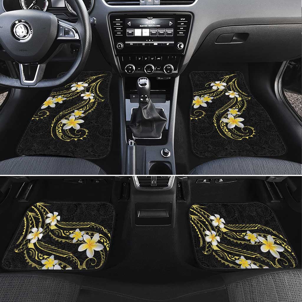 Polynesia Tattoo With Plumeria Car Mats Elegant Vibes