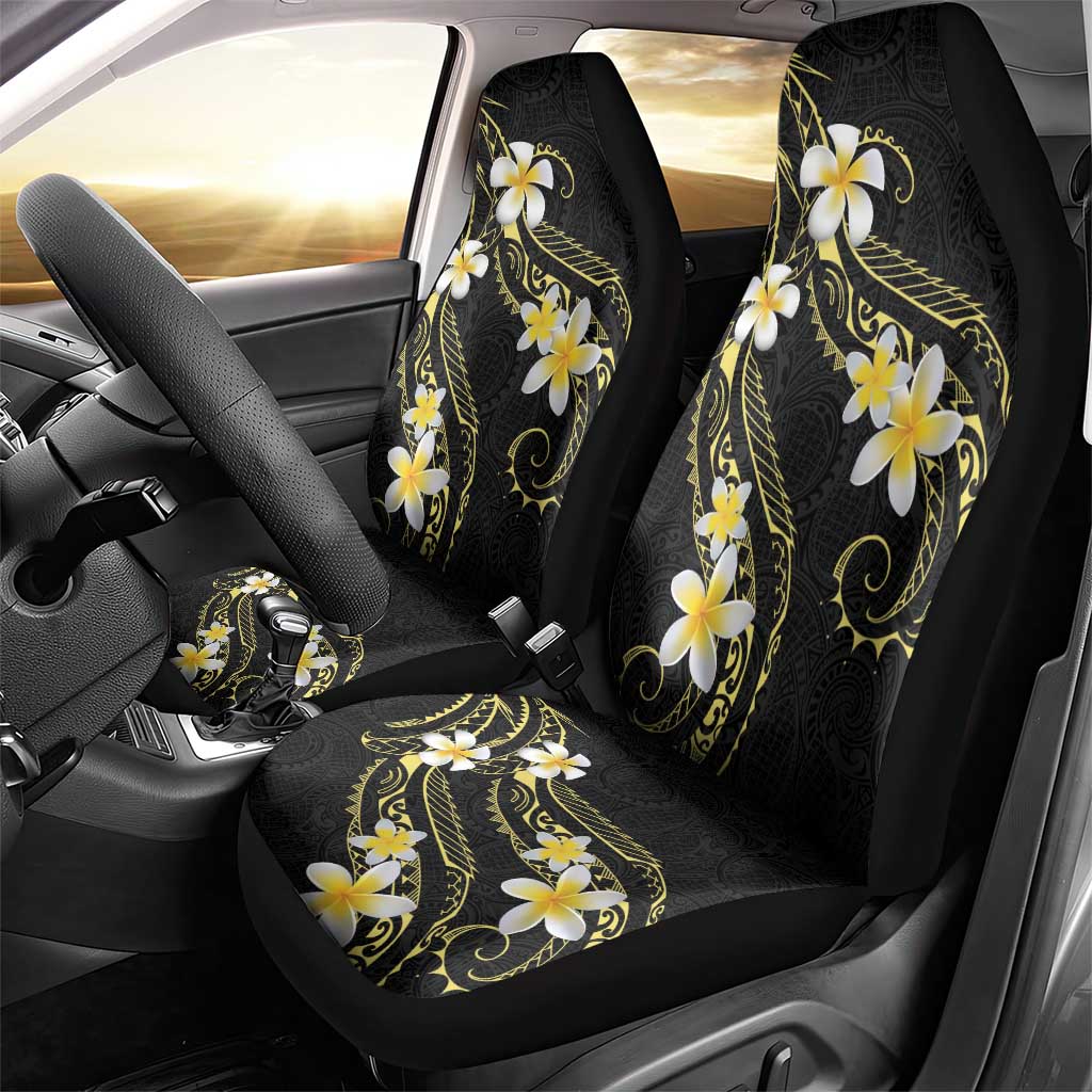 Polynesia Tattoo With Plumeria Car Seat Cover Elegant Vibes LT14 - Polynesian Pride