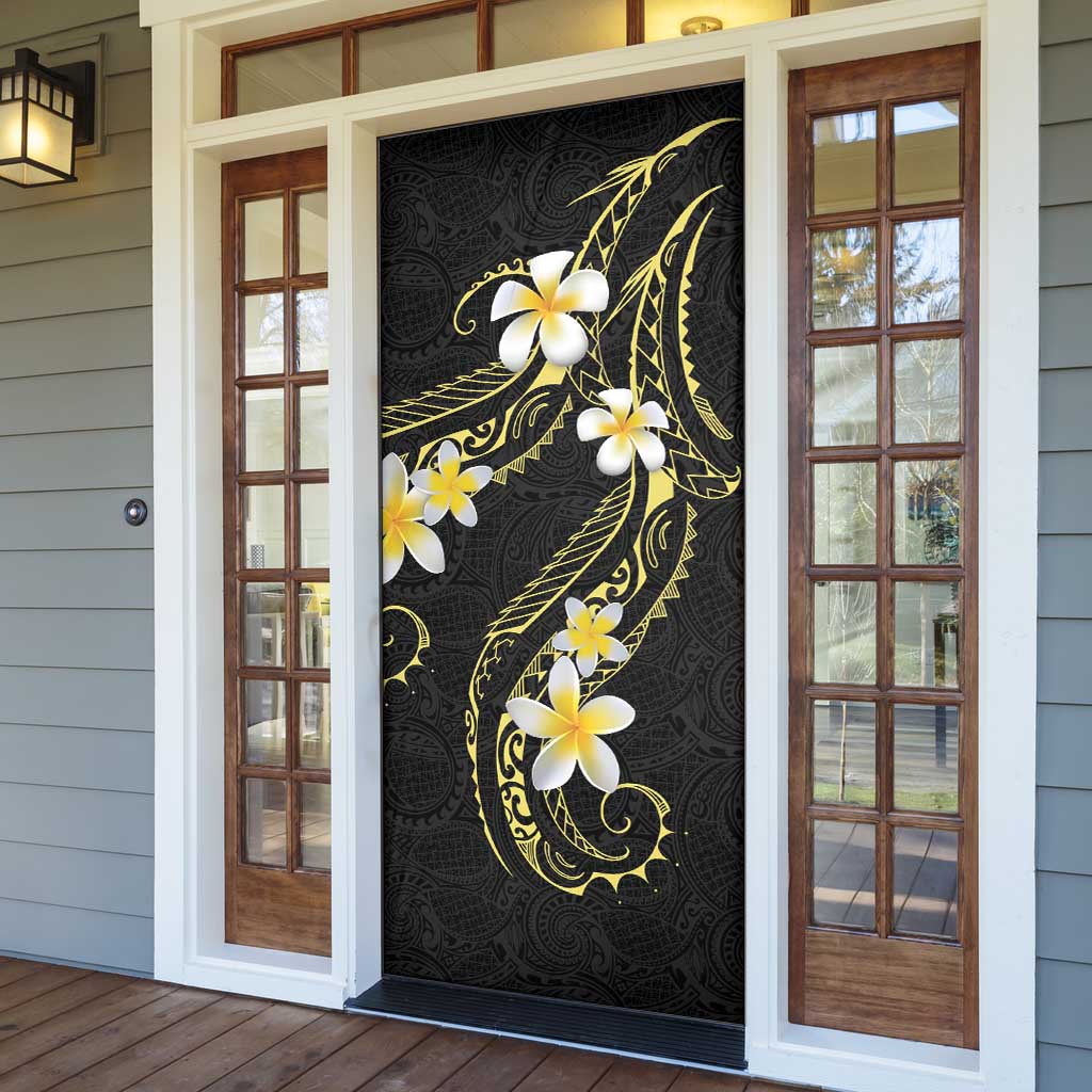 Polynesia Tattoo With Plumeria Door Cover Elegant Vibes