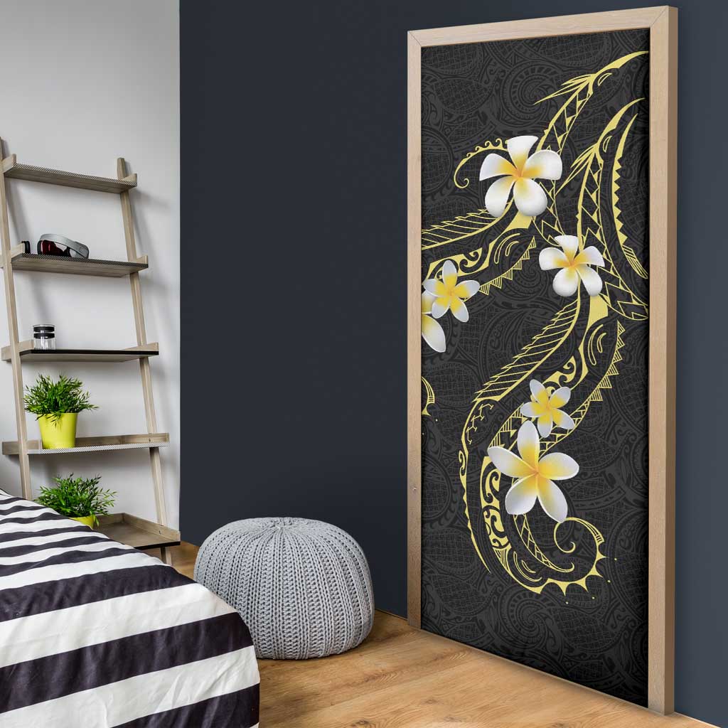 Polynesia Tattoo With Plumeria Door Cover Elegant Vibes