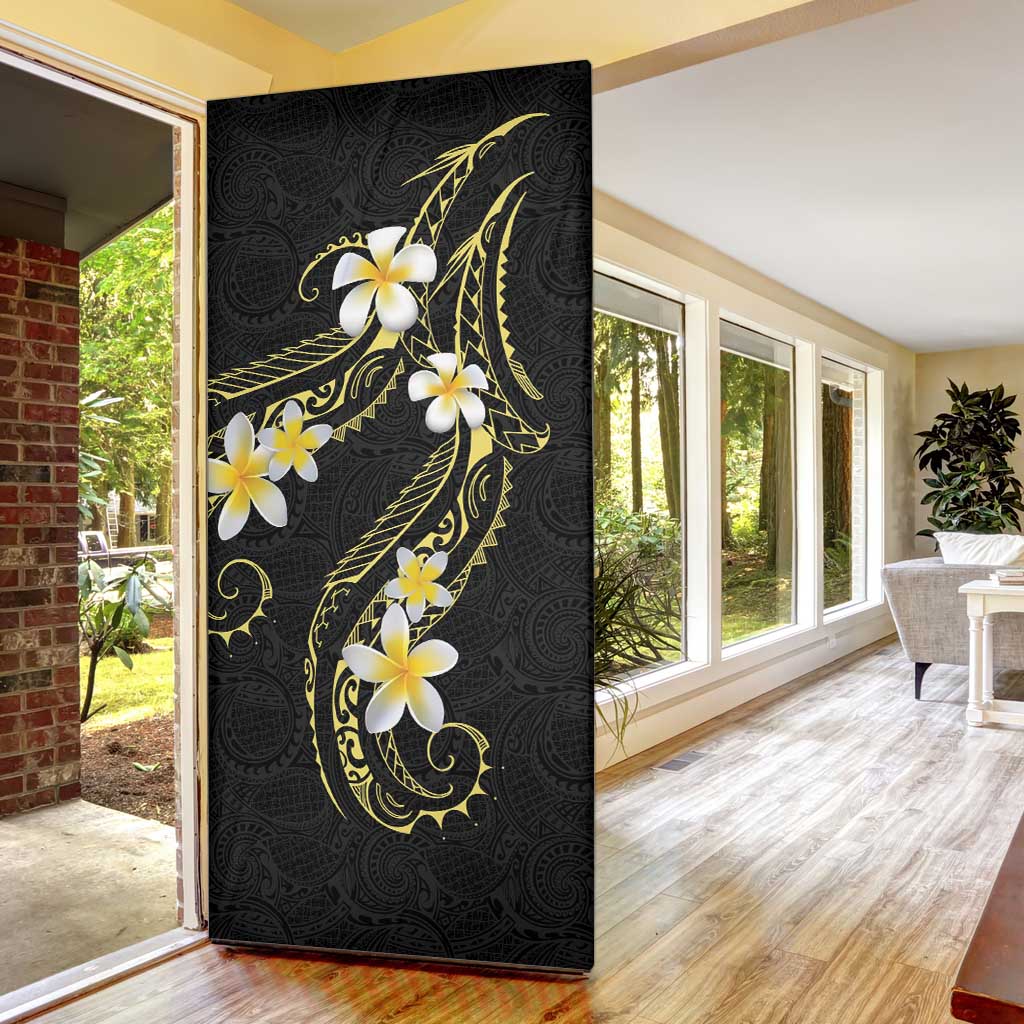 Polynesia Tattoo With Plumeria Door Cover Elegant Vibes