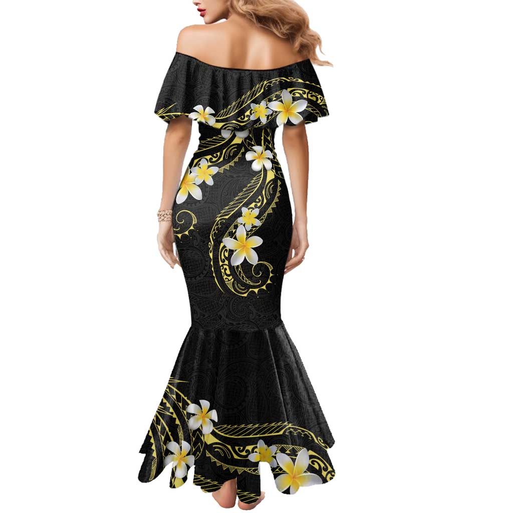 Polynesia Tattoo With Plumeria Family Matching Mermaid Dress and Hawaiian Shirt Elegant Vibes LT14 - Polynesian Pride