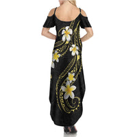Polynesia Tattoo With Plumeria Family Matching Summer Maxi Dress and Hawaiian Shirt Elegant Vibes LT14 - Polynesian Pride
