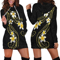 Polynesia Tattoo With Plumeria Hoodie Dress Elegant Vibes