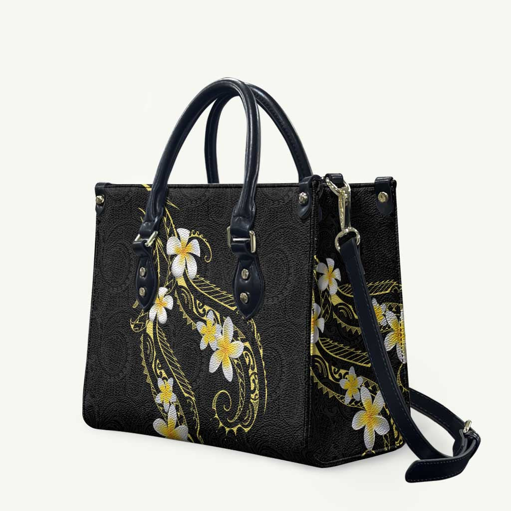 Polynesia Tattoo With Plumeria Leather Bag Elegant Vibes