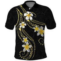 Polynesia Tattoo With Plumeria Polo Shirt Elegant Vibes