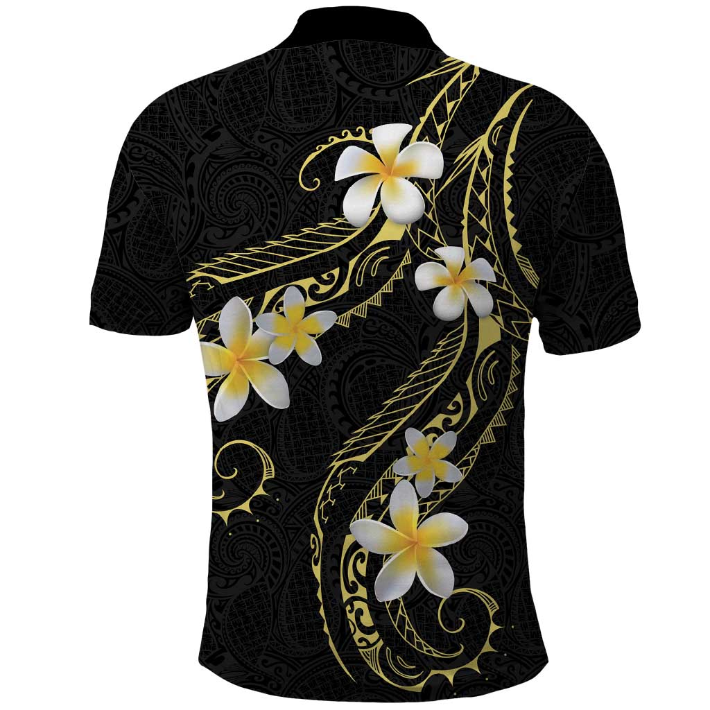Polynesia Tattoo With Plumeria Polo Shirt Elegant Vibes