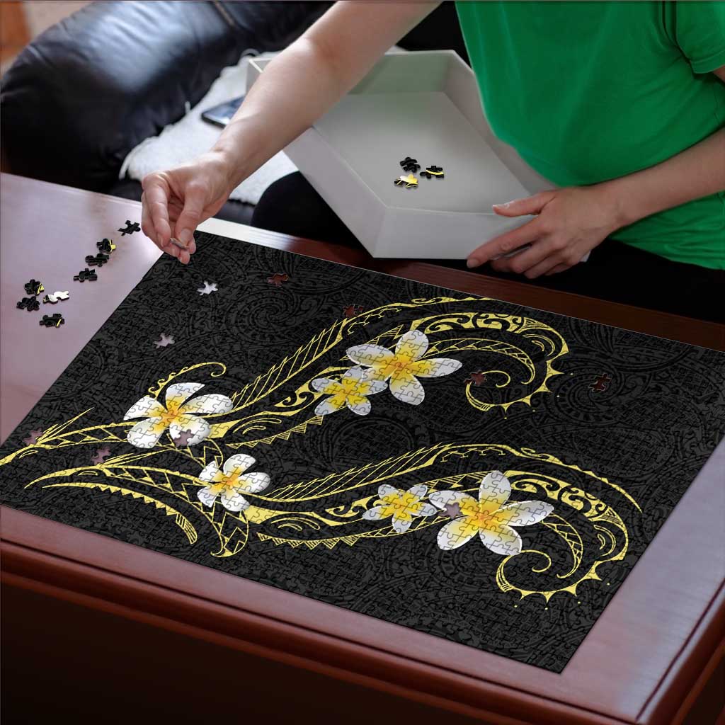 Polynesia Tattoo With Plumeria Puzzle Elegant Vibes