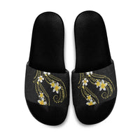 Polynesia Tattoo With Plumeria Slide Sandals Elegant Vibes