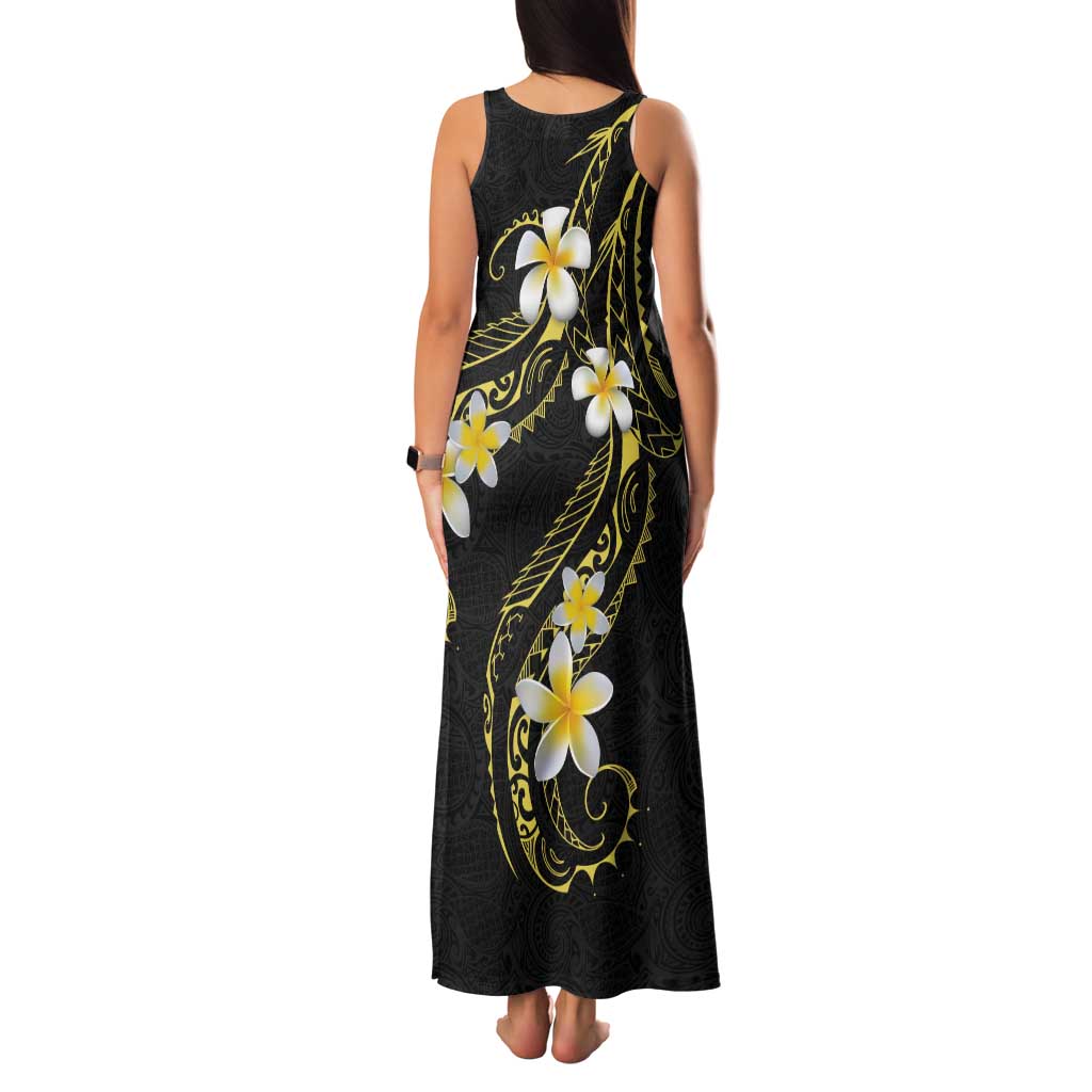 Polynesia Tattoo With Plumeria Tank Maxi Dress Elegant Vibes