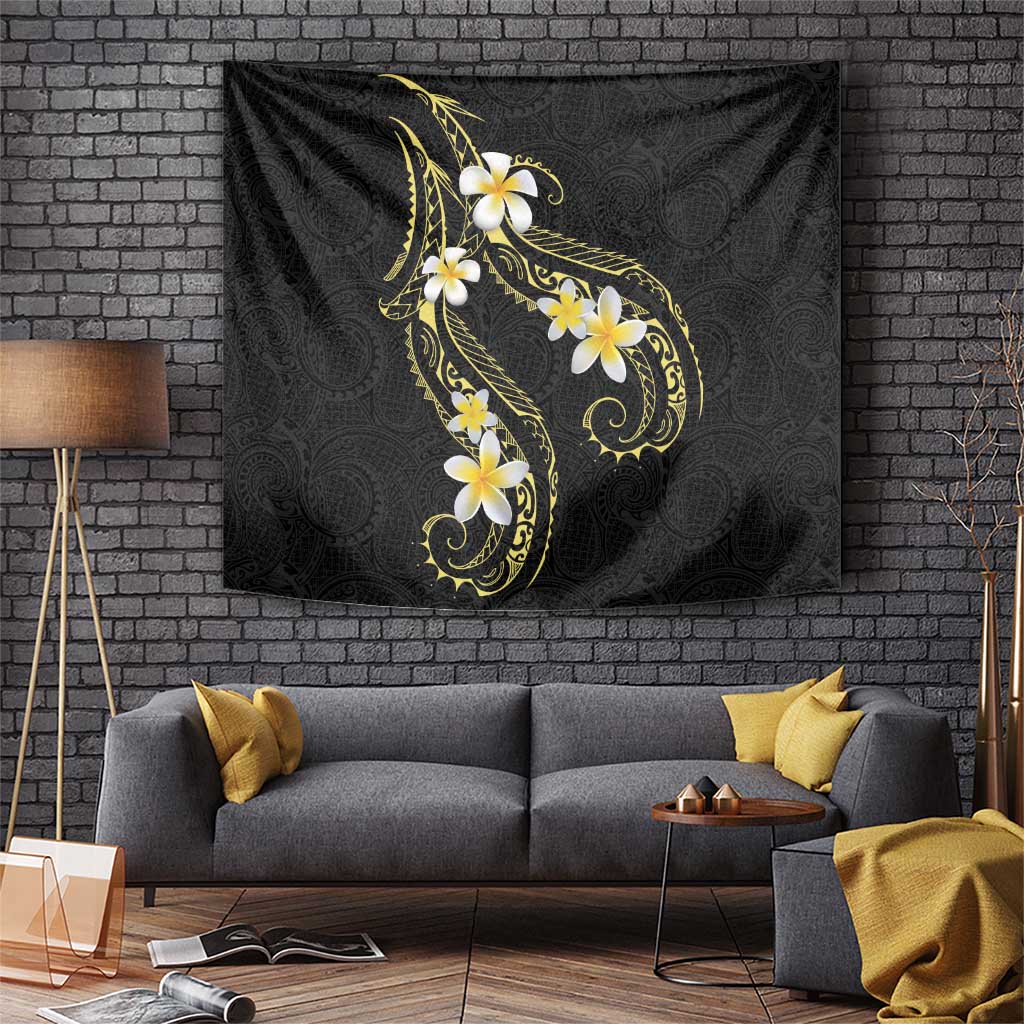 Polynesia Tattoo With Plumeria Tapestry Elegant Vibes