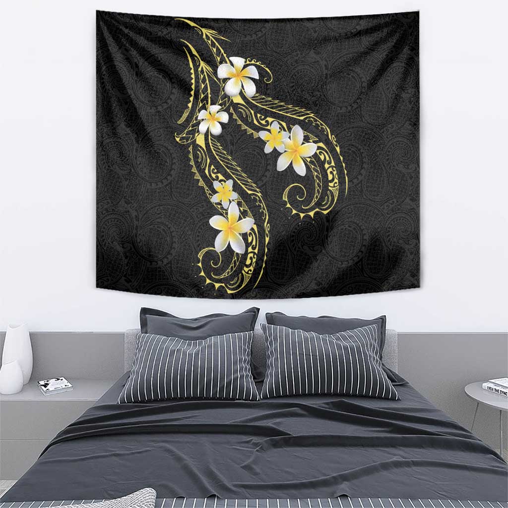 Polynesia Tattoo With Plumeria Tapestry Elegant Vibes