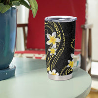 Polynesia Tattoo With Plumeria Tumbler Cup Elegant Vibes