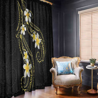 Polynesia Tattoo With Plumeria Window Curtain Elegant Vibes