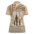 Tonga Father's Day Women Polo Shirt Best Dad Ever Tongan Ngatu Pattern - Beige