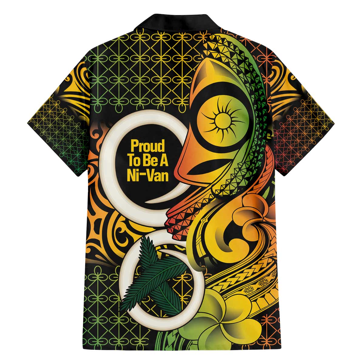 Vanuatu 1980 Family Matching Off The Shoulder Long Sleeve Dress and Hawaiian Shirt Ni-Van Tamtam Sand Drawing Pattern LT14 - Polynesian Pride