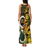 Vanuatu 1980 Family Matching Tank Maxi Dress and Hawaiian Shirt Ni-Van Tamtam Sand Drawing Pattern LT14 - Polynesian Pride