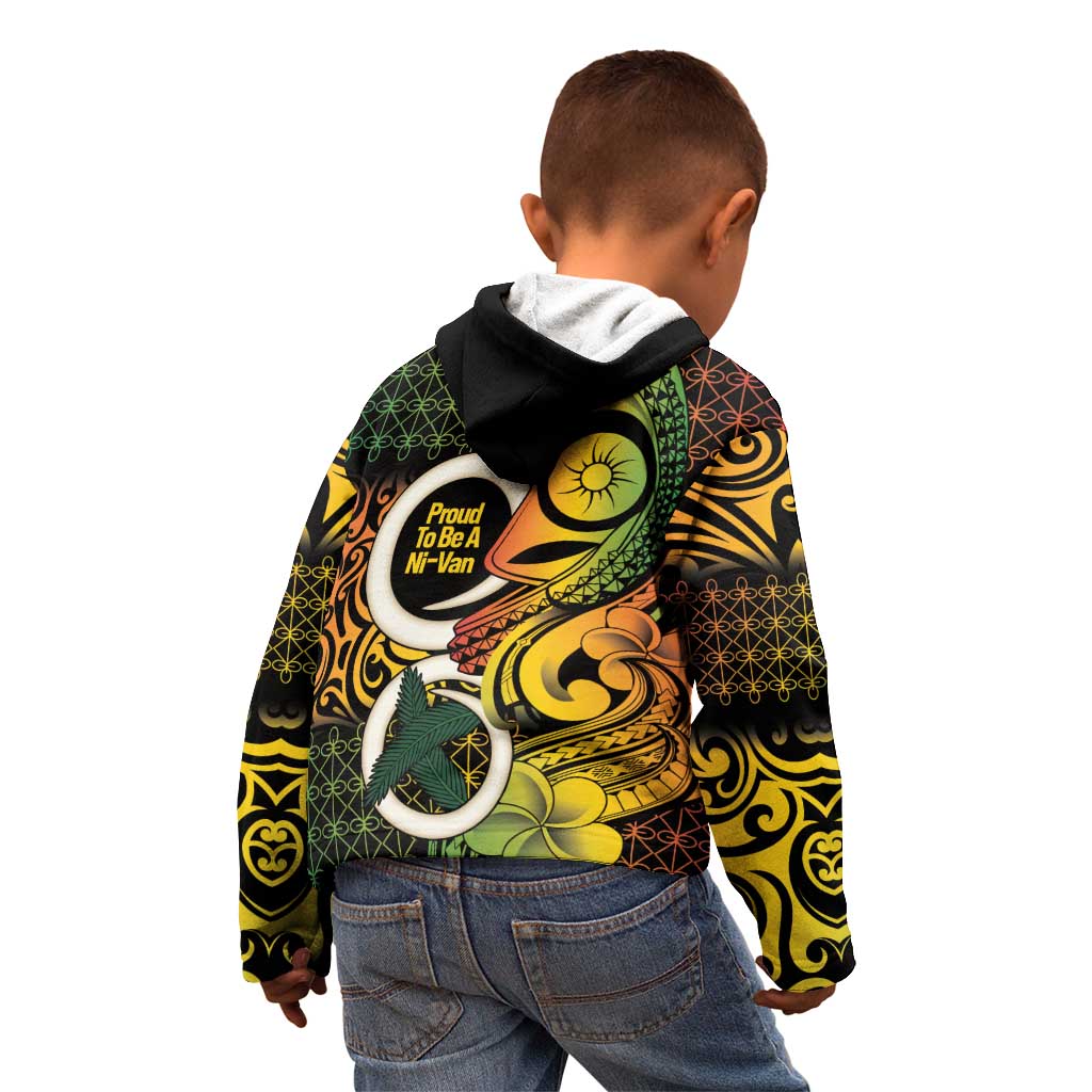 Vanuatu 1980 Kid Hoodie Ni-Van Tamtam Sand Drawing Pattern LT14 - Polynesian Pride