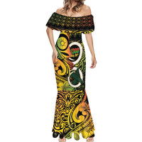 Vanuatu 1980 Mermaid Dress Ni-Van Tamtam Sand Drawing Pattern LT14 - Polynesian Pride