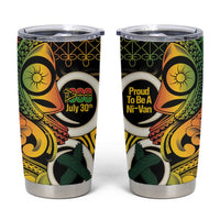 Vanuatu 1980 Tumbler Cup Ni-Van Tamtam Sand Drawing Pattern LT14 Black - Polynesian Pride