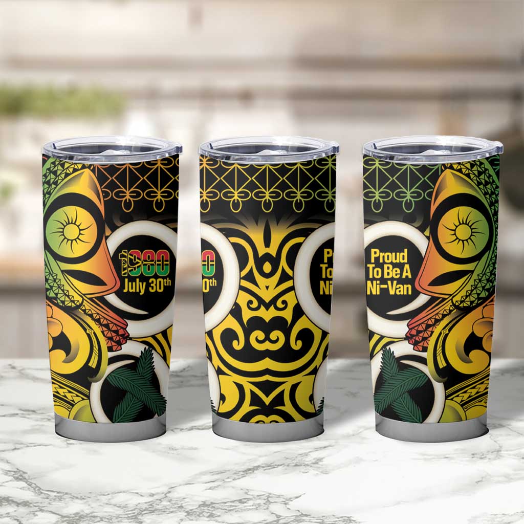 Vanuatu 1980 Tumbler Cup Ni-Van Tamtam Sand Drawing Pattern LT14 - Polynesian Pride