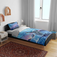 New Zealand Matariki Humpback Whale Bedding Set Paikea Maori New Year Blue Galaxy