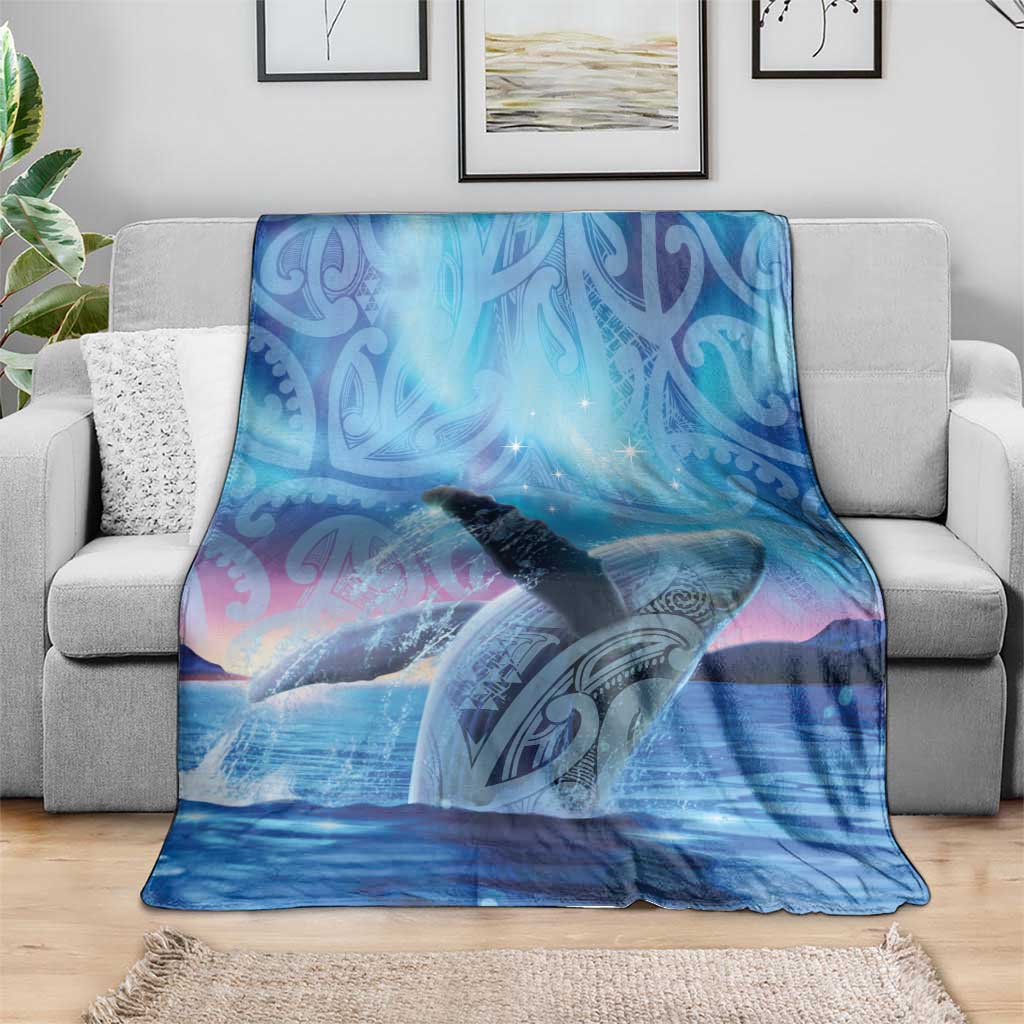 New Zealand Matariki Humpback Whale Blanket Paikea Maori New Year Blue Galaxy