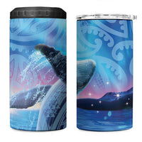 New Zealand Matariki Humpback Whale 4 in 1 Can Cooler Tumbler Paikea Maori New Year Blue Galaxy LT14 One Size: 16 oz Blue - Polynesian Pride