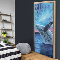New Zealand Matariki Humpback Whale Door Cover Paikea Maori New Year Blue Galaxy LT14 - Polynesian Pride