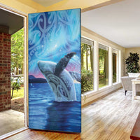 New Zealand Matariki Humpback Whale Door Cover Paikea Maori New Year Blue Galaxy LT14 - Polynesian Pride