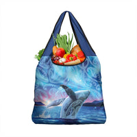 New Zealand Matariki Humpback Whale Grocery Bag Paikea Maori New Year Blue Galaxy LT14 1-pack One Size Blue - Polynesian Pride